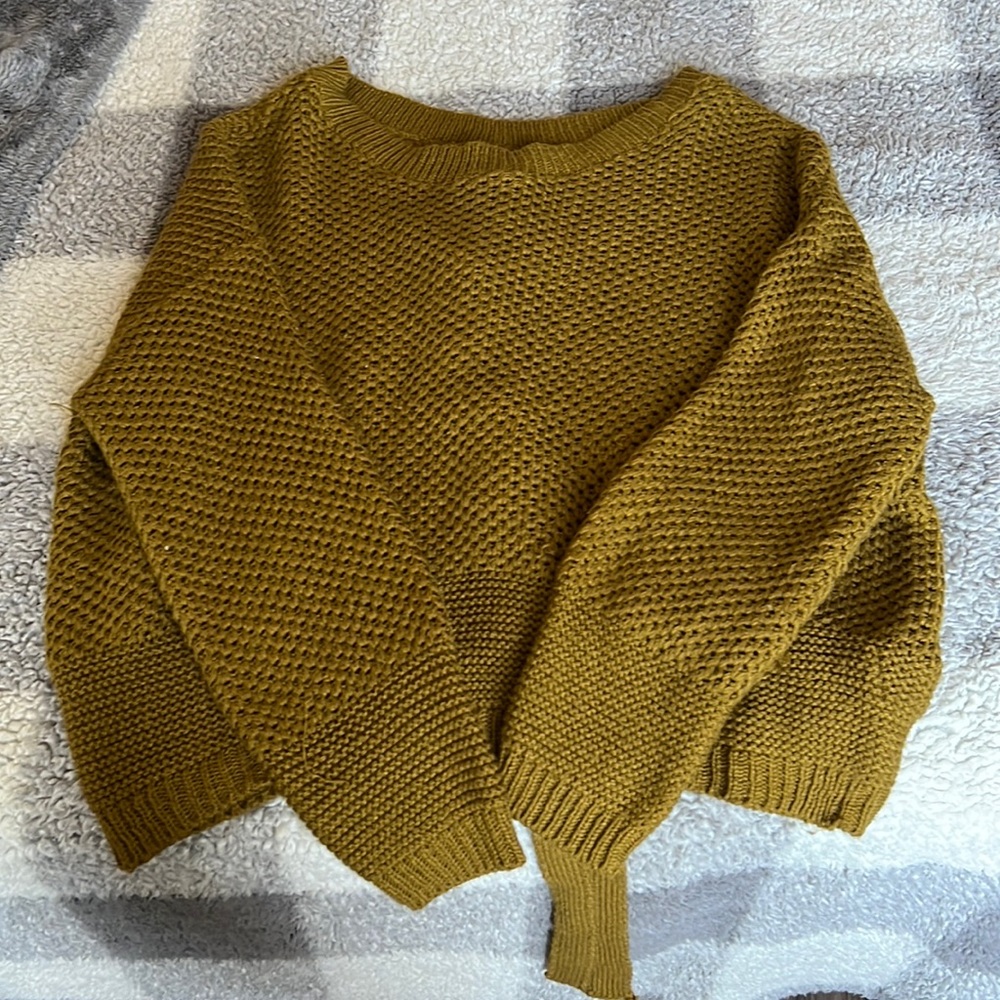 Express oversized lace up back sweater